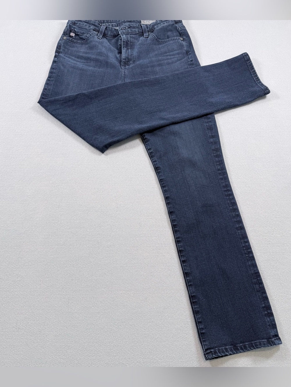 AG Adriano Goldschmied Mari High-Rise Slim Straight Blue Jeans 28